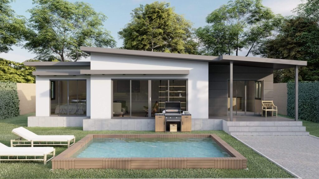 99 m² Prefabrik Ev Fiyatı - Geniş Model dış cephe görünümü